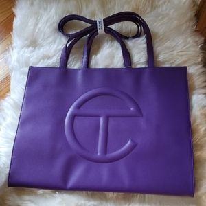 Telfar Large Shopping Bag in Grape